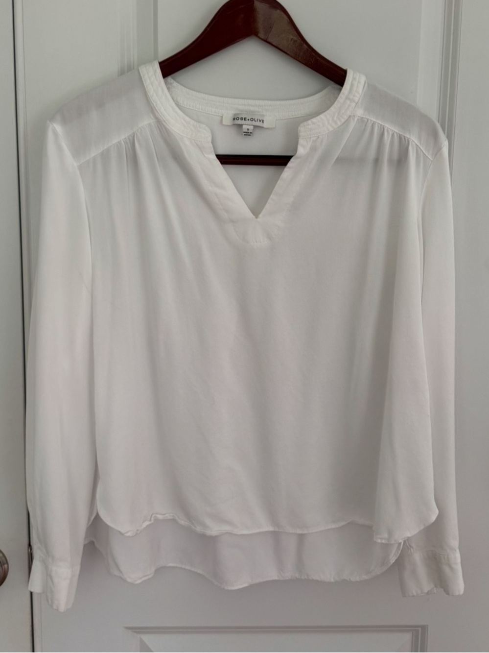 Rose and Olive Split Neck Blouse